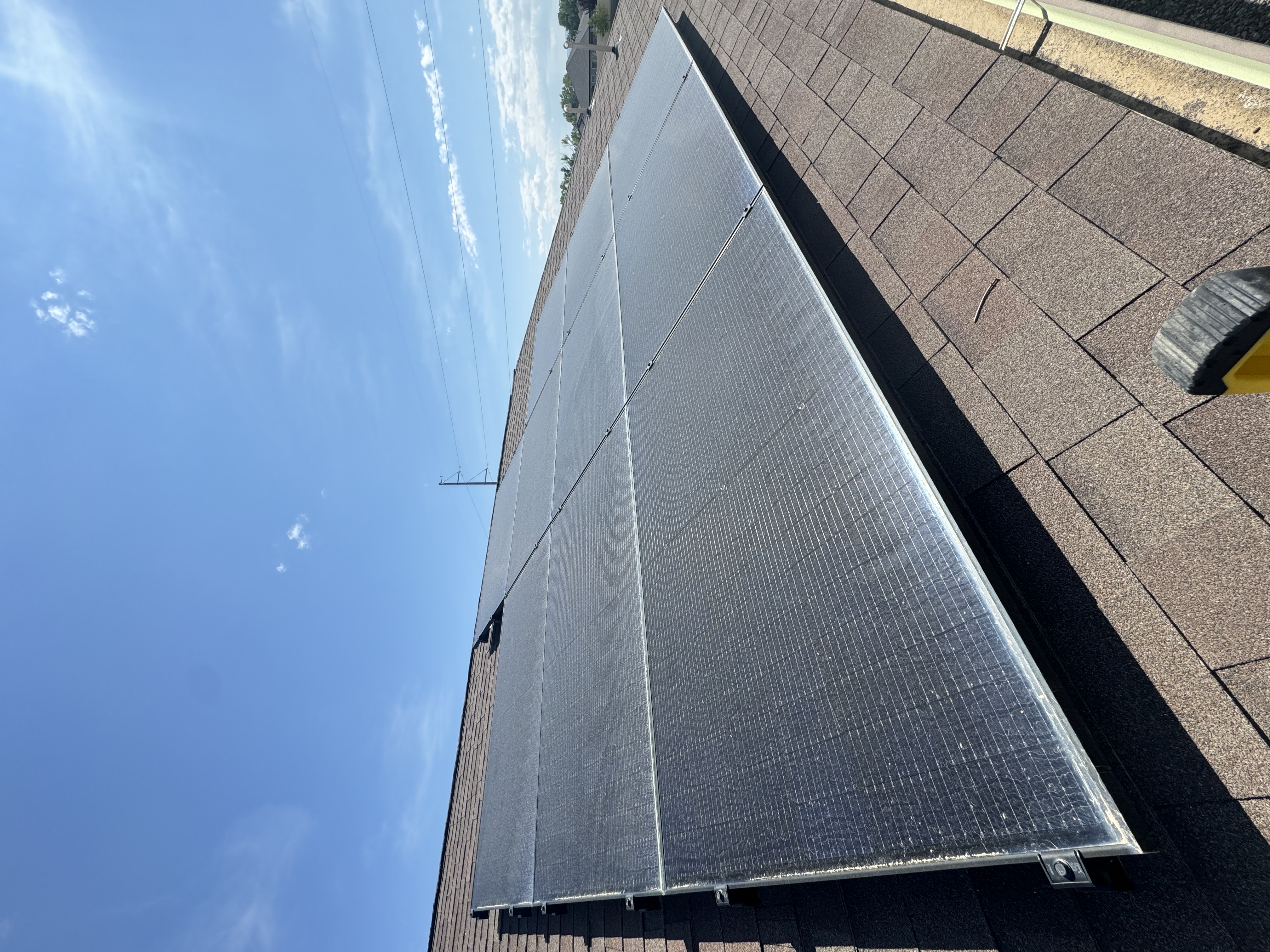 Dirty solar panels before cleaning